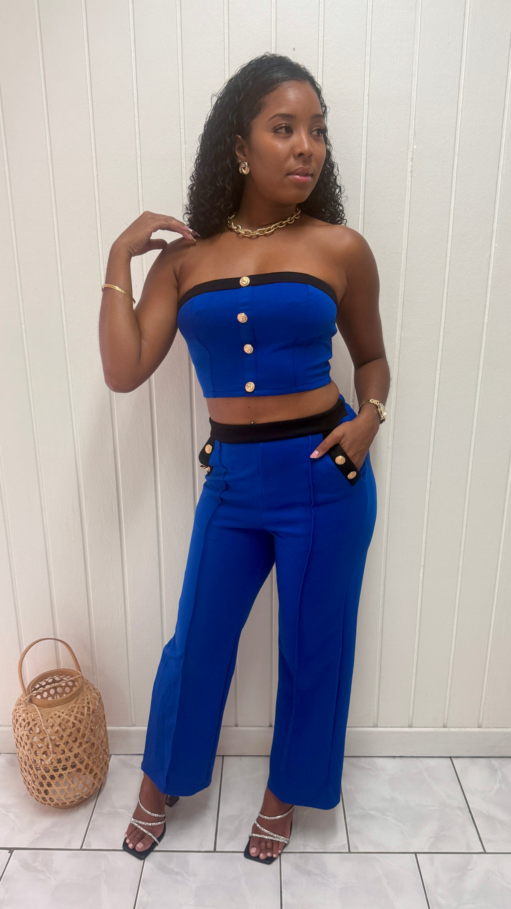 Crop top pant set